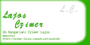 lajos czimer business card